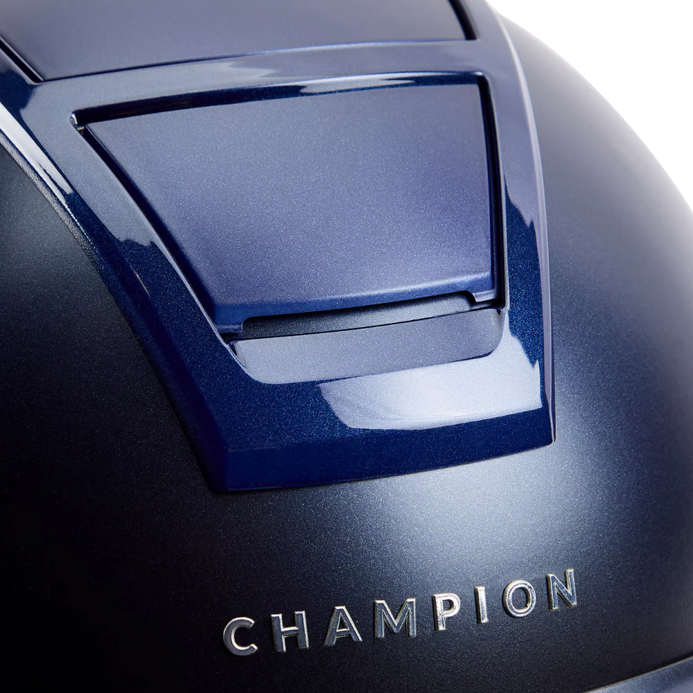 Champion Insight Round Wide Peak Riding Hat #colour_matt-navy