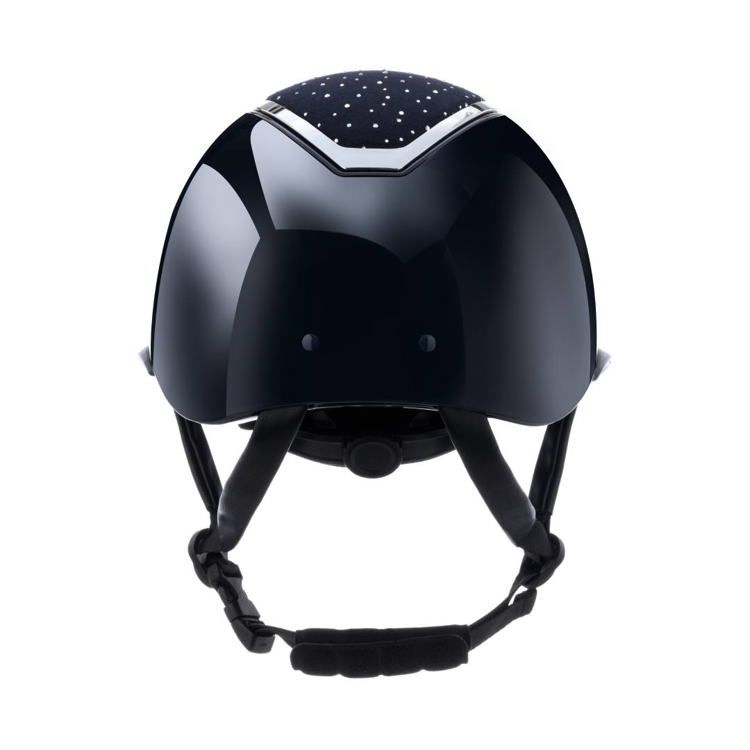 Charles Owen Kylo Crystal Gloss with MIPS Riding Hat #colour_navy-gloss-silver