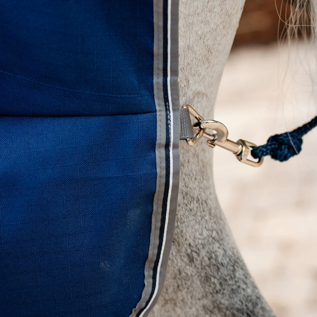 Horseware Ireland Rambo Stable Sheet #colour_navy-thunderstorm-grey-silver