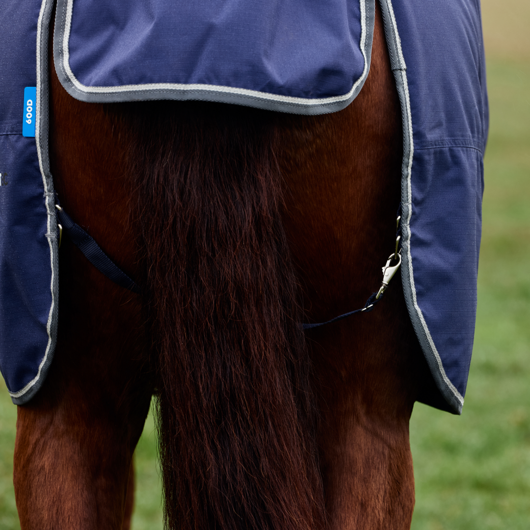 Weatherbeeta Comfitec Tyro 220G Standard Neck Turnout #colour_navy-charcoal