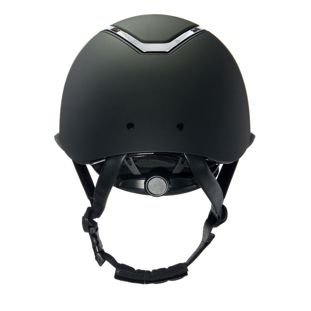 Charles Owen Kylo Matte Wide Peak Riding Hat #colour_black-matte-silver