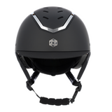 Charles Owen Matte Kylo Riding Hat #colour_black-matte-silver