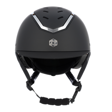 Charles Owen Matte Kylo Riding Hat #colour_black-matte-silver