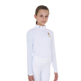 Equestro Girls' Long-Sleeved Competition Polo Shirt Equestro X Fise