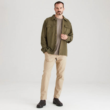 Ridgeline Mens Burnham Work Shirt #colour_ivy-green