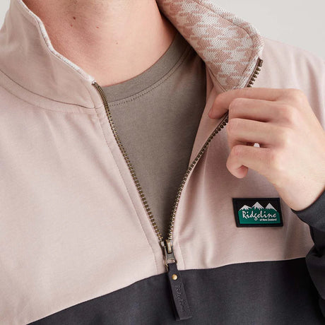 Ridgeline Mens Salthouse Zip Top #colour_shale-multi