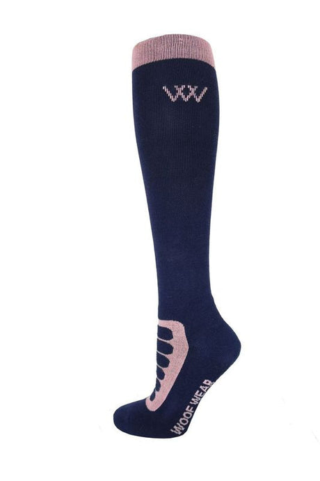 Woof Wear Long Bamboo Tech Sock #colour_navy-rose