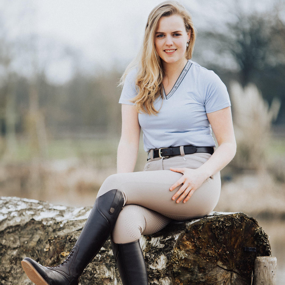 Mountain Horse Diana Knee Grip Breeches #colour_taupe