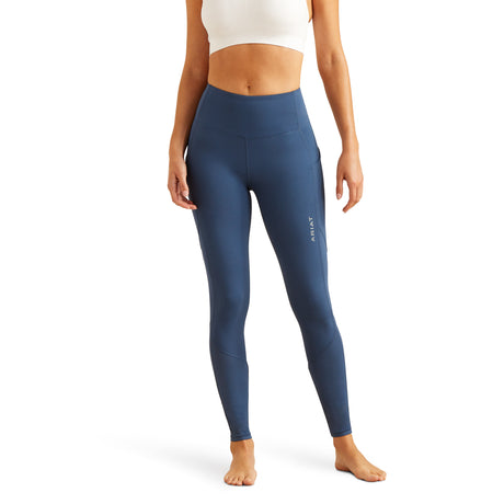 Ariat Women's Breathe Eos Half Grip Recycled Materials Tights #colour_dark-denim