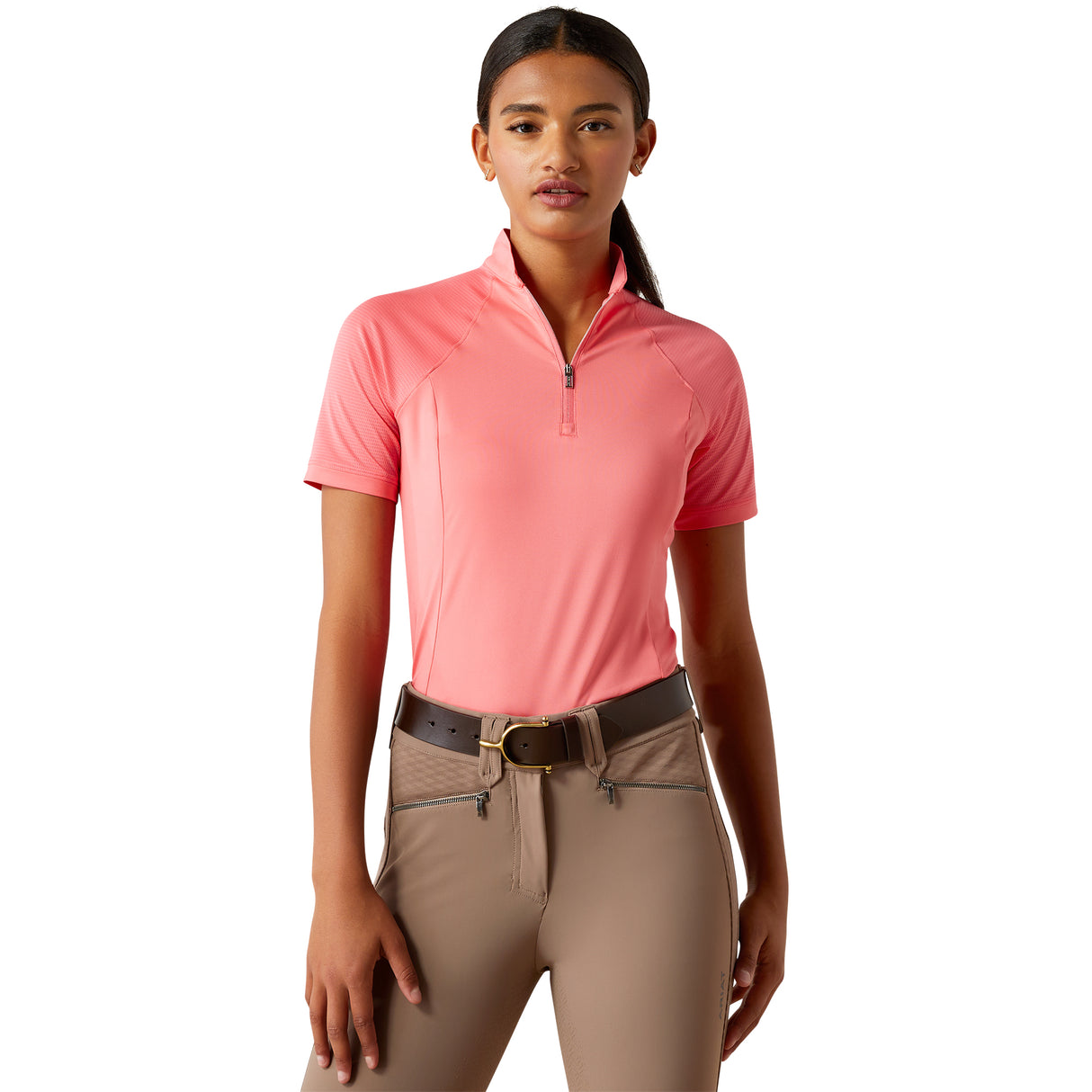 Ariat Women's Soquel 1/4 Zip Baselayer #colour_coral-paradise