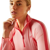 Ariat Women's Sunstopper 3.0 1/4 Zip Baselayer #colour_flamingo-pink