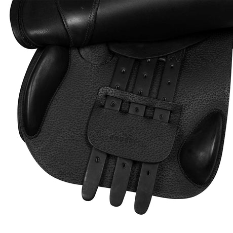 Equestro Jumping Saddle Hammered Leather #colour_black