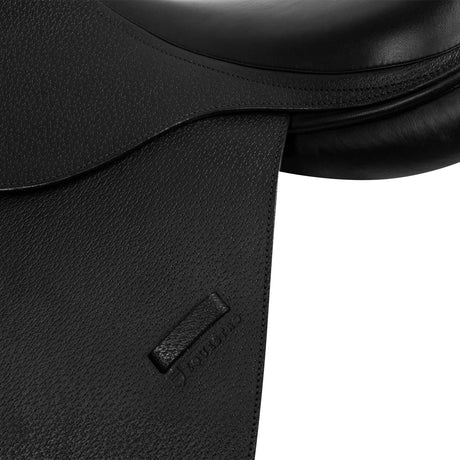 Equestro Jumping Saddle Hammered Leather #colour_black