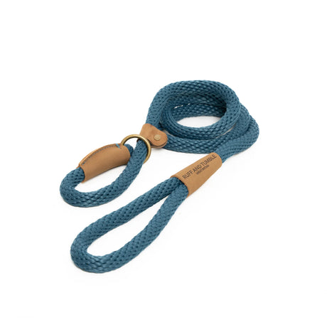 Ruff & Tumble Slim Slip Dog Lead #colour_sandringham-blue