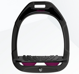 Flex-On Green Composite Inclined Ultra Grip Stirrups - Black/Black/Plum
