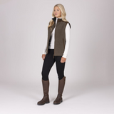 Shires Aubrion Heritage Unisex Fleece Gilet #colour_dark-olive