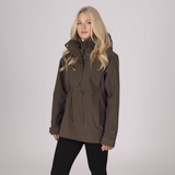 Shires Aubrion Heritage Unisex Quarter Zip Jacket #colour_dark-olive