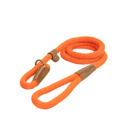 Ruff & Tumble Thick Slip Dog Lead #colour_tangerine