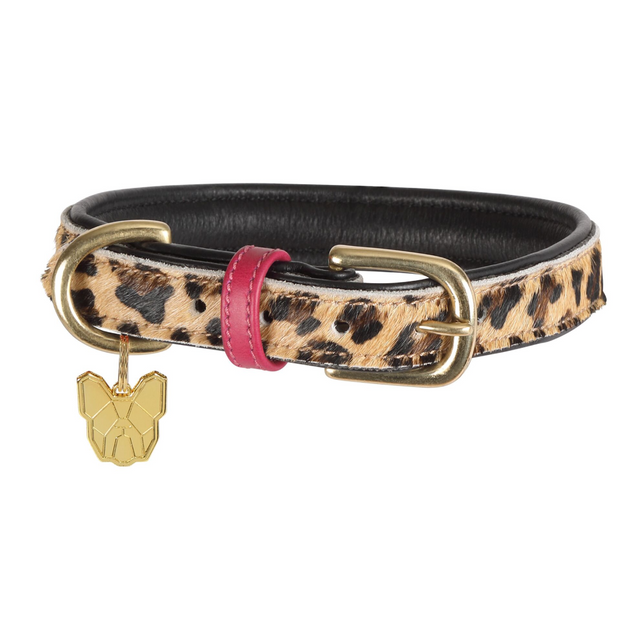 Shires Digby & Fox Cow Hair Dog Collar #colour_leopard