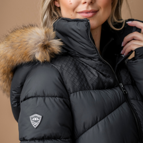 Alessandro Albanese Nivia Ripstop Long Puffer Coat #colour_core-black