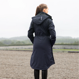 EQUIDRY Women's Bronte Riding Coat with Removable Hood #colour_navy