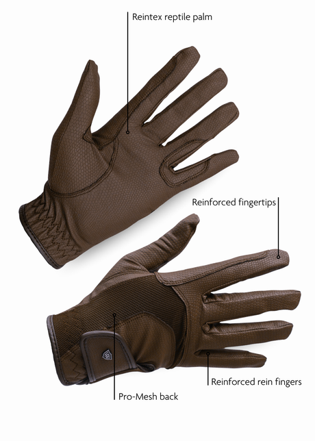 Woof Wear Reintex Mesh Riding Glove #colour_brown