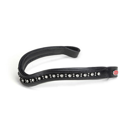 Whitaker Lynton Curved Diamante Browband #colour_black