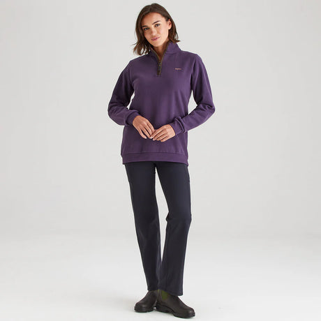 Ridgeline Womens Brancaster 1/4 Zip #colour_nightshade