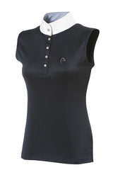Equitheme Mesh Ladies Sleeveless Polo Shirt #colour_navy-white