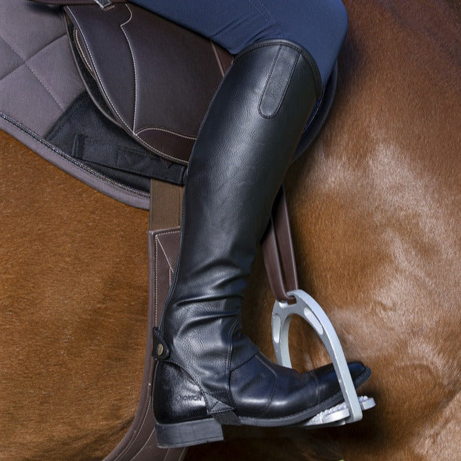 Norton Stretch Graine Half Chaps #colour_black