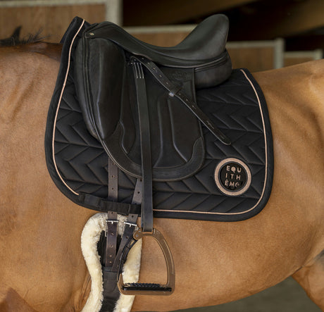 Equitheme Skolstart Saddle Cloth #colour_black