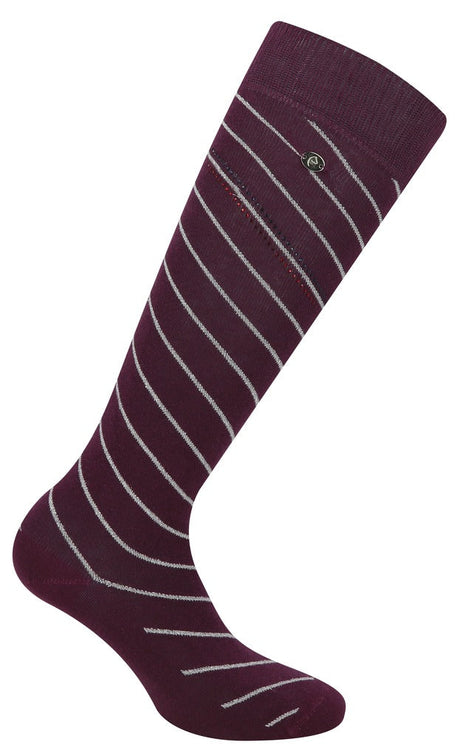 Equitheme Celeste Socks #colour_burgundy