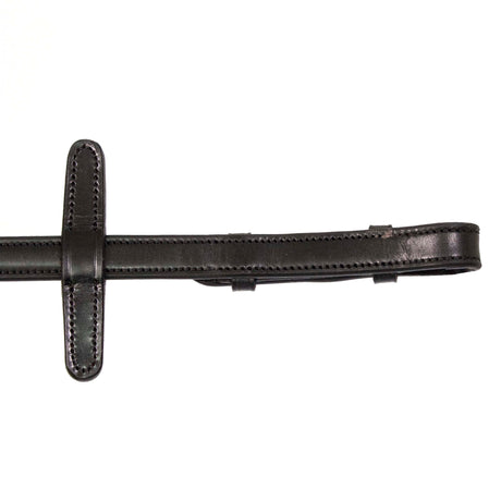 Henry James Xtreme Eventer Hybrid Rubber Reins With Leather Stoppers #Colour_black