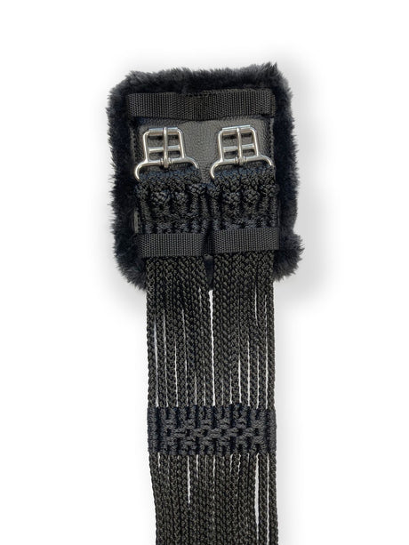 Stubben Cord Girth with Padded Stainless Steel Buckles #colour_black