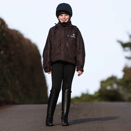 EQUIDRY Children's Thin Fleece Shortie #colour_rich-brown