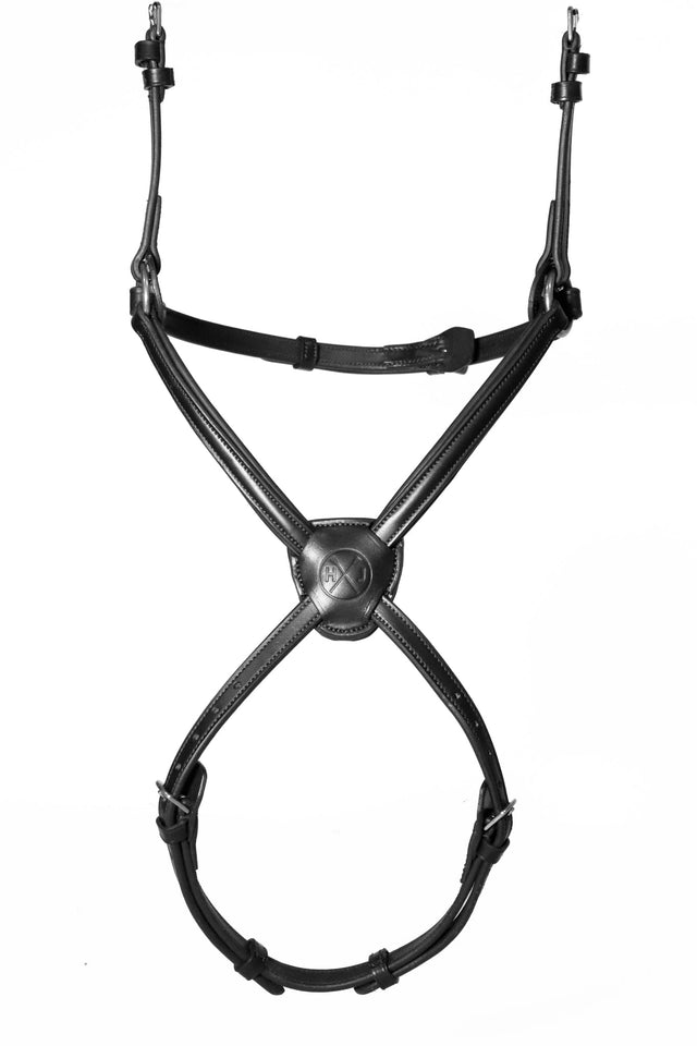 Henry James Double Buckle Figure 8 Grackle Noseband #colour_black