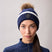 Alessandro Albanese Monogram Pom Beanie #colour_core-navy