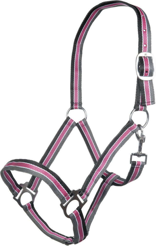 HKM Genf Head Collar #colour_black-pink-grey