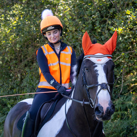 Woof Wear Ergonomic Hi Viz Fly Veil #colour_orange