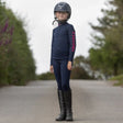 EQUIDRY Children's Water Repellent Leggings #colour_navy-raspberry
