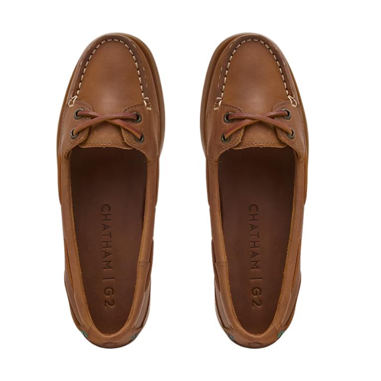 Chatham Bali Lady G2 Premium Nubuck Low Fronted Boat Shoes #colour_walnut