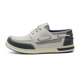 Chatham Buton G2 Premium Leather Deck Shoes #colour_off-white-navy