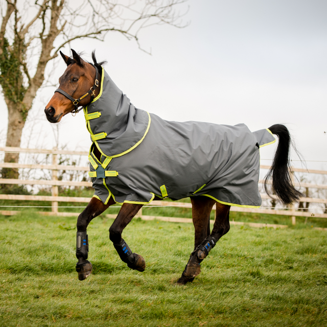 Horseware Ireland Amigo Hero 900 Plus Disc Front Closure Turnout Lite 100g #colour_grey-lime-green