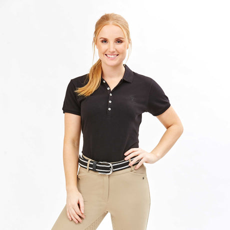 Dublin Lily Cap Sleeve Ladies Polo #colour_black