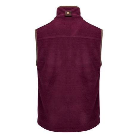 Hoggs of Fife Stenton Men's Technical Fleece Gilet #colour_merlot