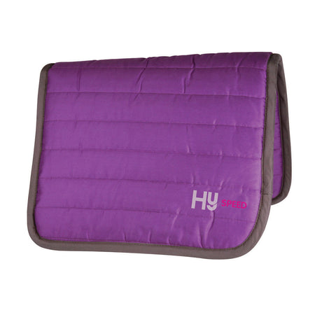 Hy Equestrian Reversible Comfort Pad #colour_purple-dark-grey-trim