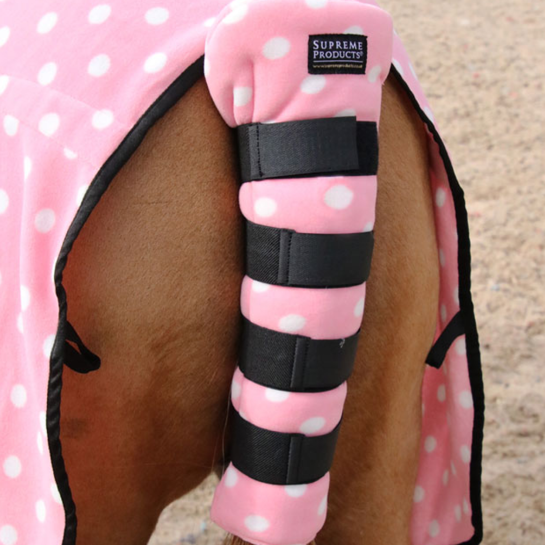 Supreme Products Dotty Fleece Tail Guard  #colour_pretty-pink