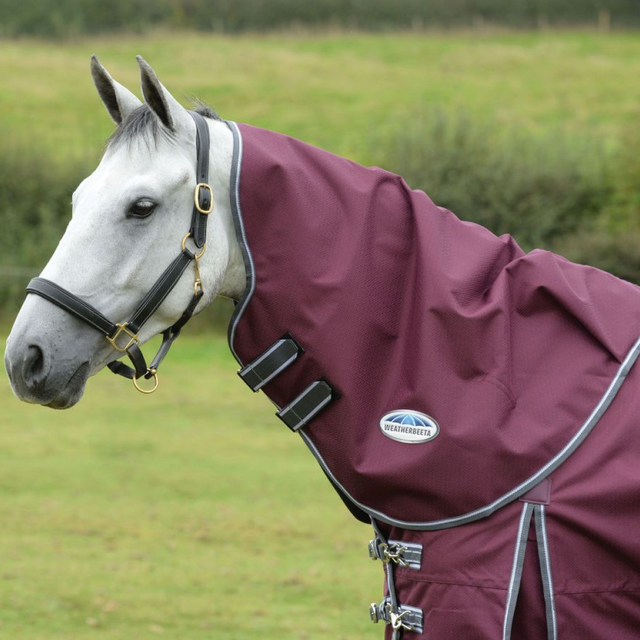 Weatherbeeta Comfitec Plus Dynamic II Neck Rug Lite #colour_maroon-grey-white