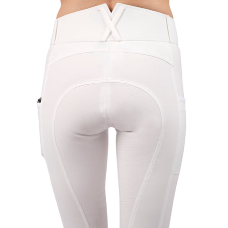 Montar Rebel High Waist Full Grip Breeches #colour_white