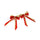 ShowQuest Piggy Bow with Tails #colour_red-red-gold